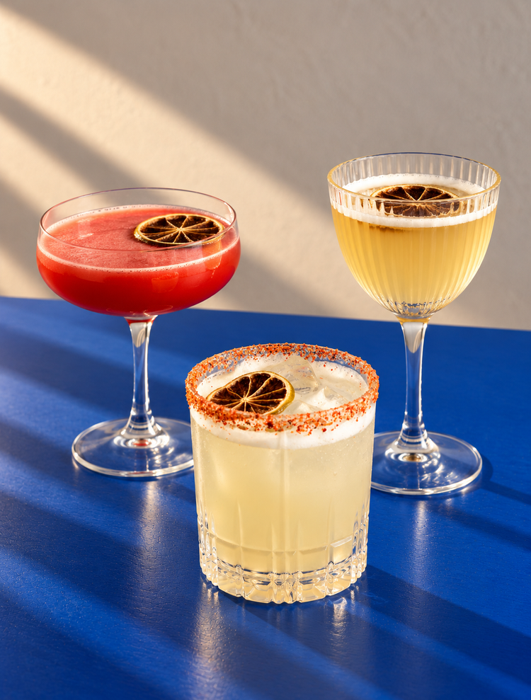 M/FW Drinks of the Month at Good Heavens: three 1800 Tequila cocktails, Rogue Sun, Peaches Margarita and Paloma Picante, $25 each.