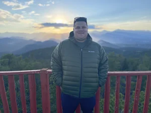 Alex Kruchten at a mountain overlook