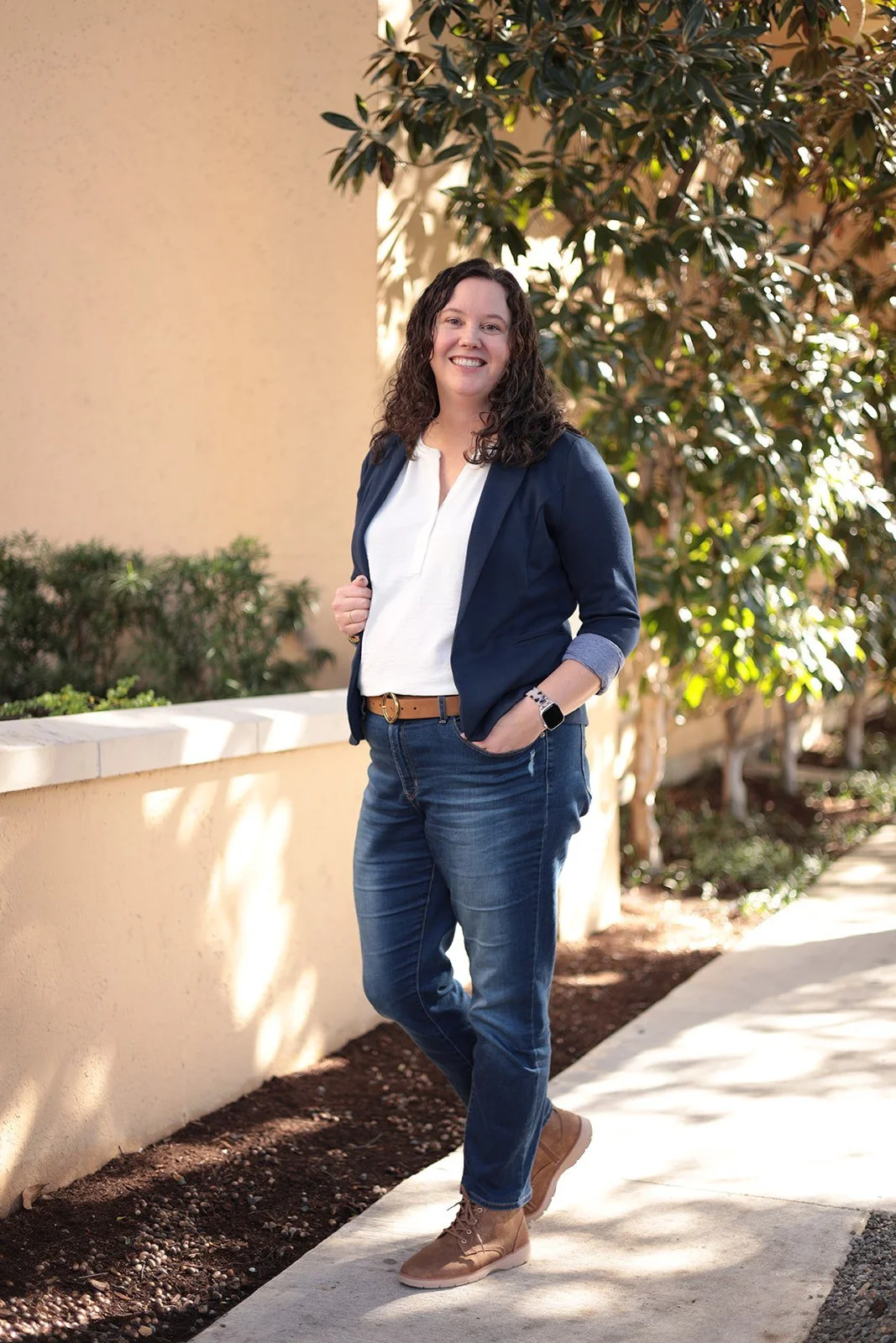 Dallas intensive therapist smiling outside