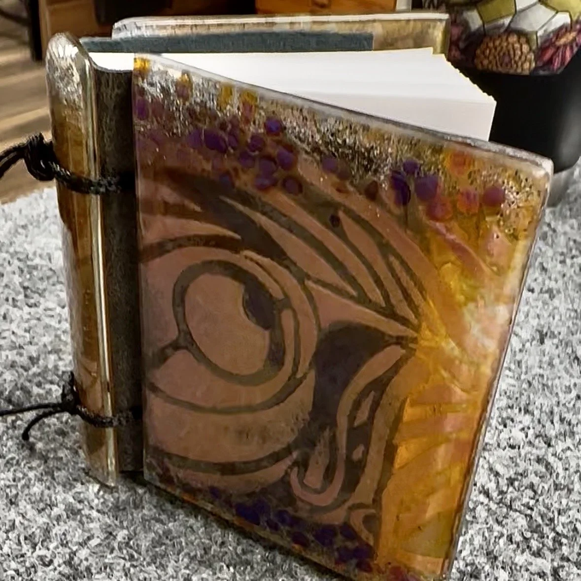 Glass Book ($58) Est 2-3hrs
Book lovers beware.  I dare you to keep your hands off this little beauty!
Craft Your Own Handmade Glass Book. No experience needed—just creativity! 
Design and create your own one of a kind functional glass book! Everythi