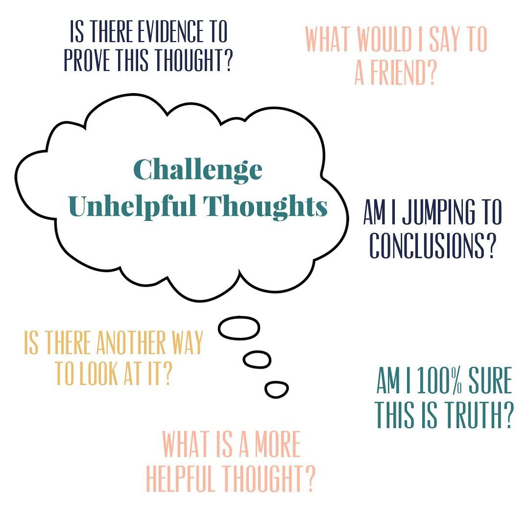 Not all thoughts are truth. One of the core concepts of CBT is to challenge your negative thoughts! Try to be aware of your thinking and recognize the negative thought patterns. Once you realize the negative thinking patterns, challenge yourself to c