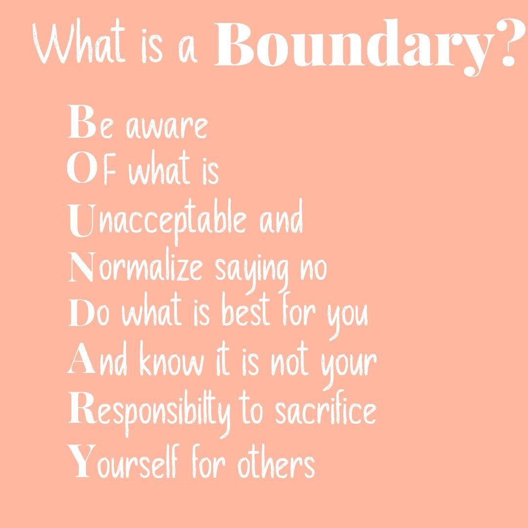 Something we practice and teach our clients about @asustainablemindwf. Learning to use boundaries is crucial to healing and staying mentally healthy. Early education and practice is key! The earlier you/your kids learn about boundaries and use them t