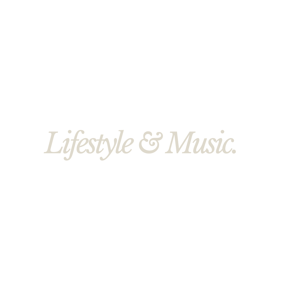 Logo with a stylized bicycle top part, and the text "Lifestyle & Music" beneath it.