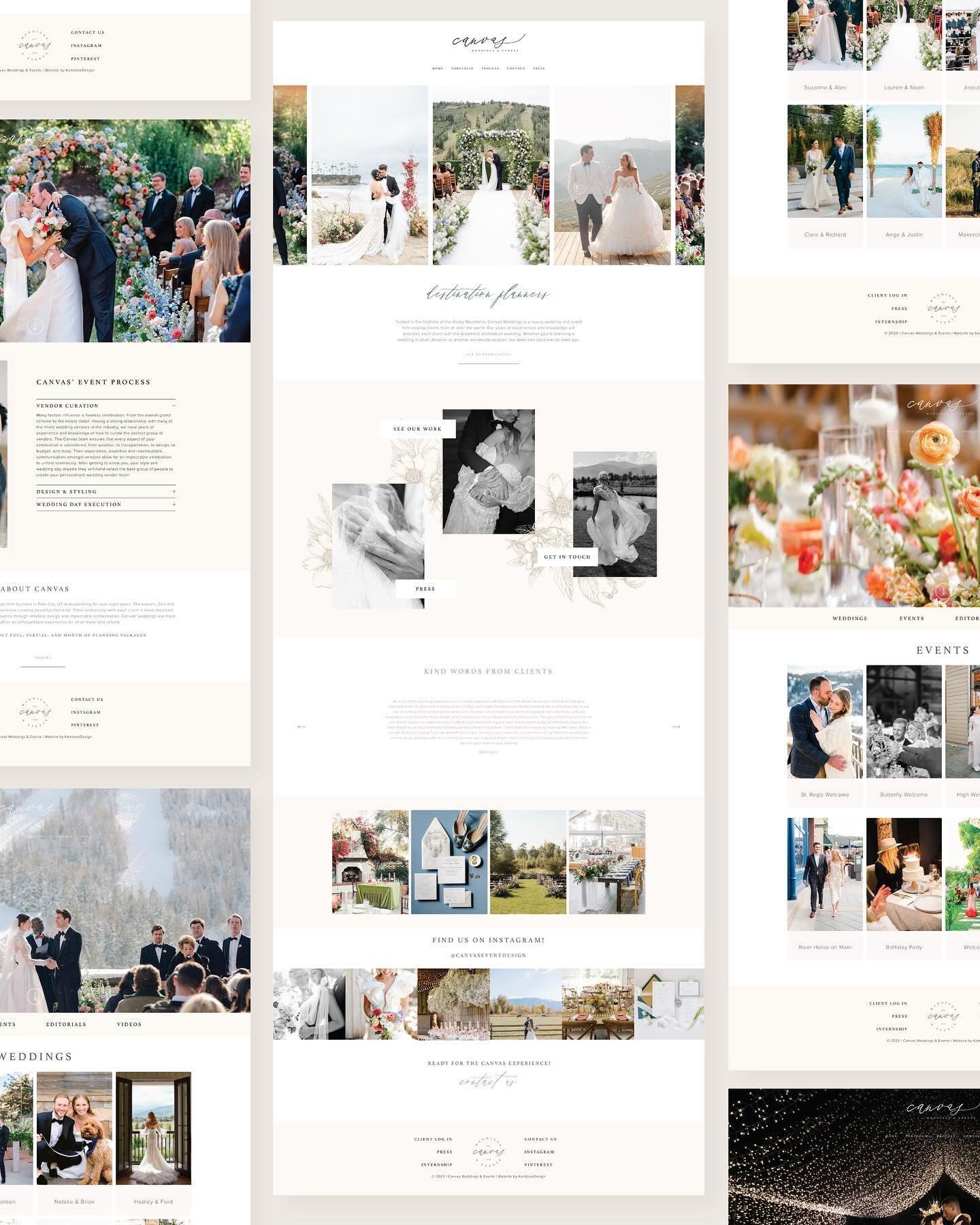 The prettiest wedding website got a little bit of TLC! 🕊️✨💍
I&rsquo;ve loved working with @canvaseventdesign over the last few years and was so excited to give their website a little update to better represent who they are. Swipe for the before &am