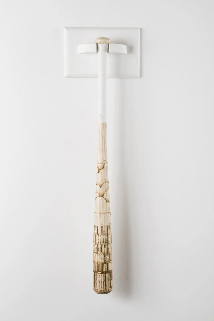 Subsidized Pastime, 2009, Woodburing, Baseball Bat