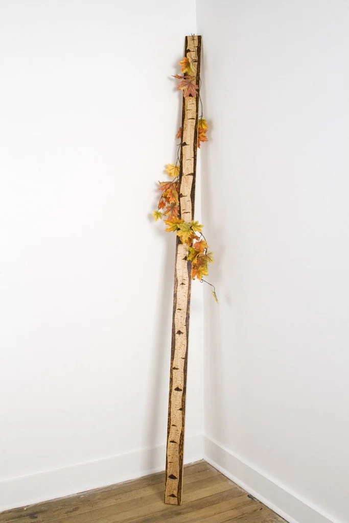 Tree, 2009, Woodburing, Wood, Artificial Leaves