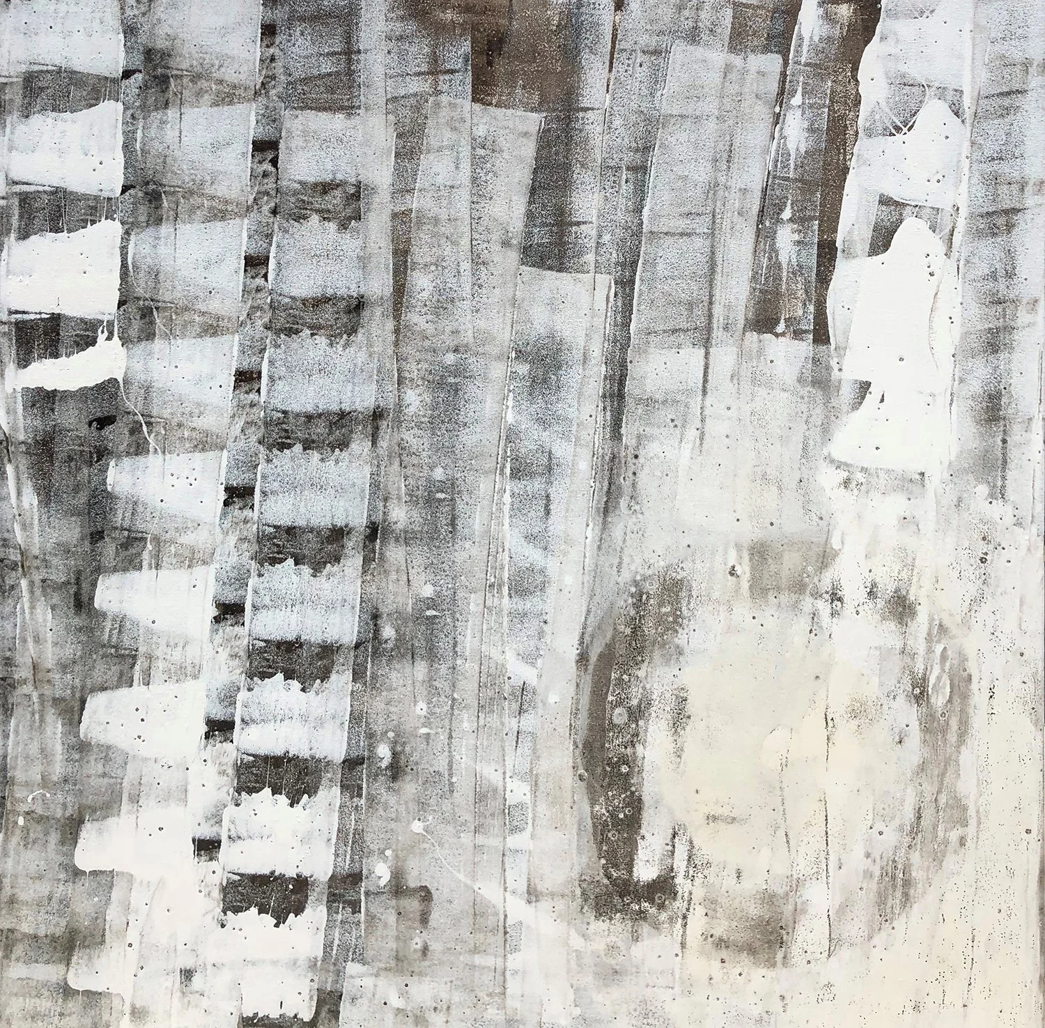 Caroline Christie-Coxon. Hidden Patterns 1. Oil on canvas 100x100cm. 2019.jpg