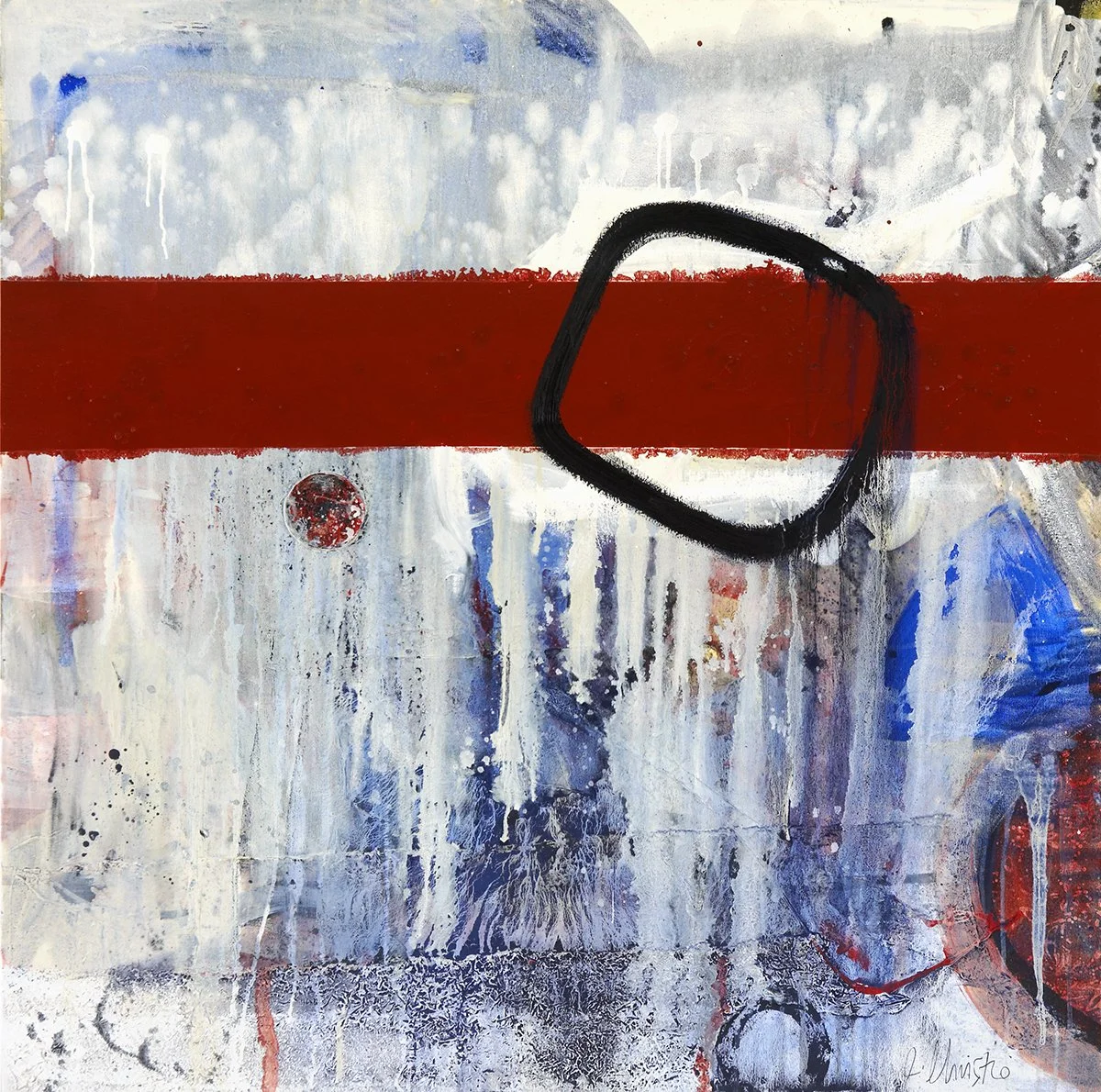 Caroline Christie-Coxon. Squared Circle Black. Oil on canvas. 110x110cm. 2004.jpg