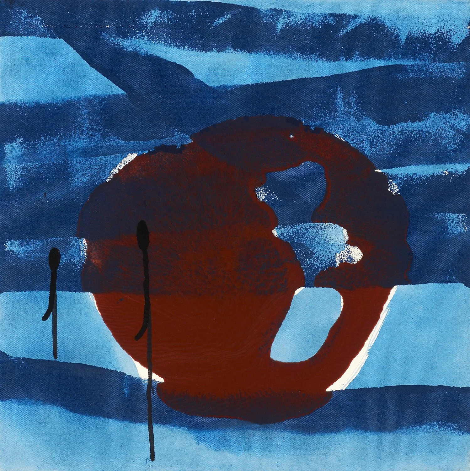 Caroline Christie-Coxon. Underwater Wait. Oil on canvas. 45x 45cm. 2006.jpg