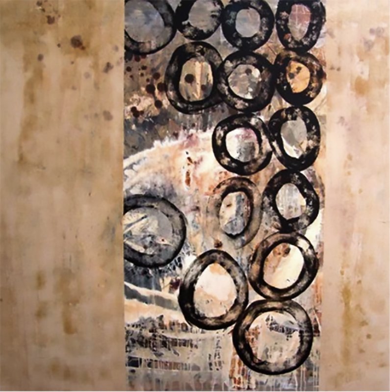 Caroline Christie-Coxon. Unique Observations Mixed Media on canvas. 130x130cm. 2006.jpg