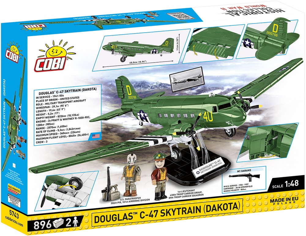 COBI TOYS #5743 Douglas C-47 Skytrain Dakota WWII Plane NEW!