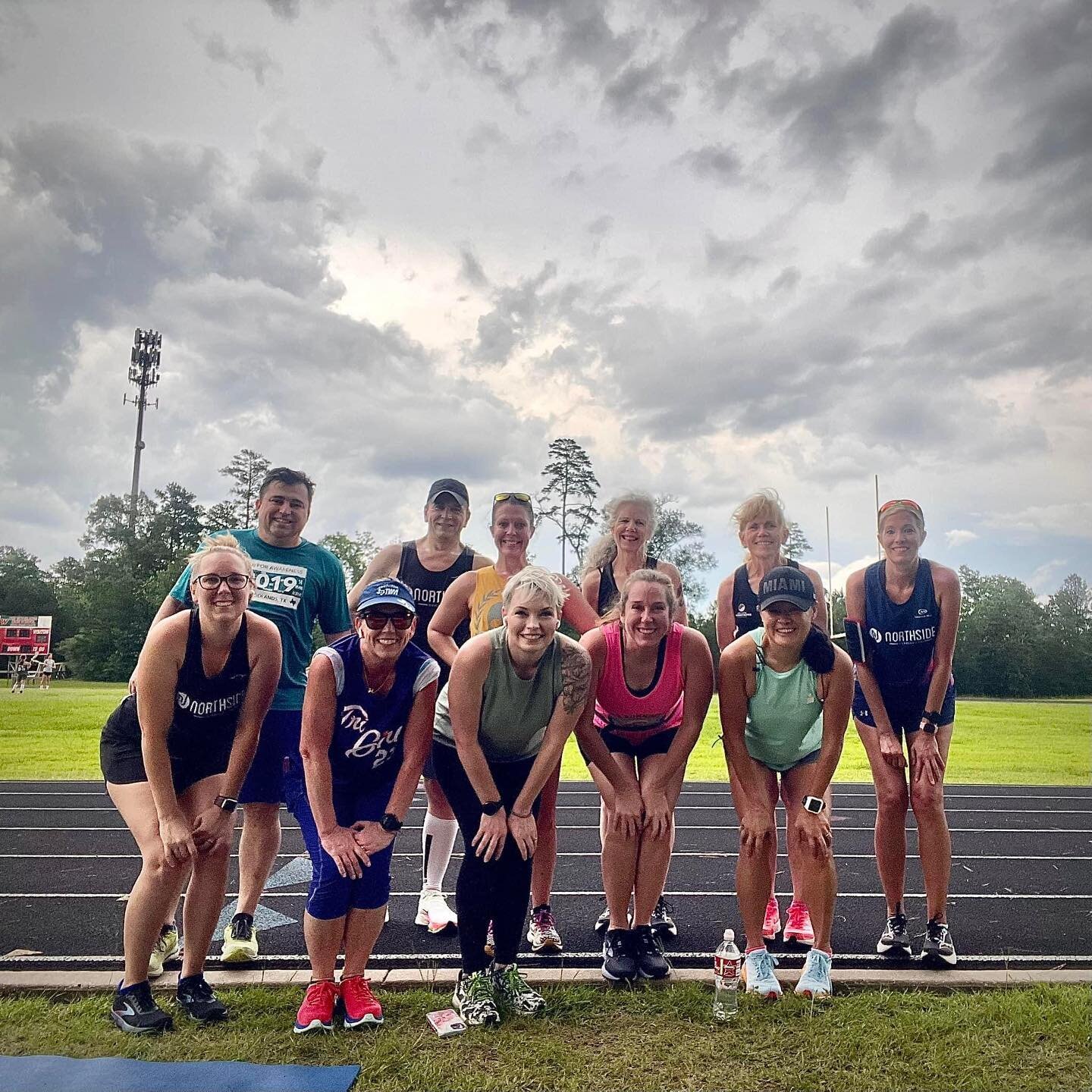 Northside Team photo 📸 after a sweaty PM track Tuesday.
.
It is so great to see folks hitting those miles and coming out to the group runs.
.
So many advantages

✔️encourage each other 
✔️safety 
✔️group photos 💯
.
See y&rsquo;all Thursday or Satur