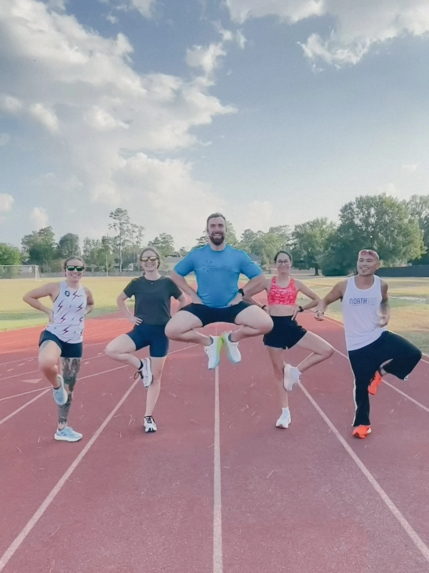 They came for a track workout but stayed to rehearse Swan Lake: The Runner&rsquo;s Remix. Turns out, their negative splits looked a lot like run-run-split leaps. 🩰

#trackthursday #runninghumor #runclub #trackworkout #thewoodlands #runtogether