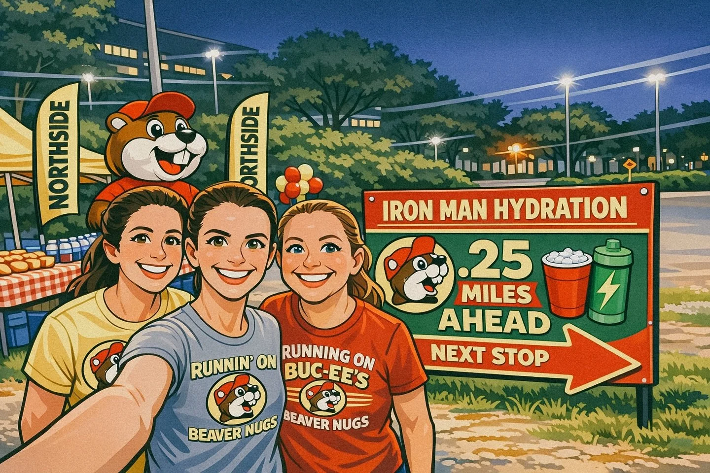 Beaver Nuggets energy only. 🦫⚡
Help us bring the hype to Aid Station 8 at Ironman Texas! 

This year&rsquo;s theme: Buc-ee&rsquo;s, so break out the shirts, hats, and full beaver enthusiasm.

Bring a friend. Bring your kids. Bring the chaos.
We&rsqu