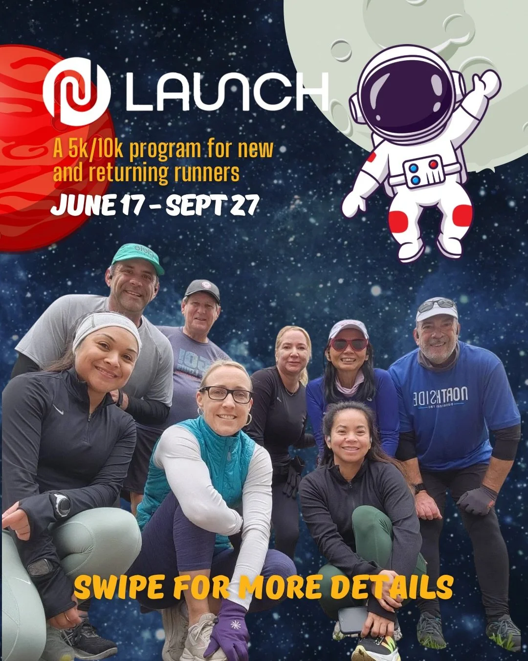 Our New + Returning Runner Launch Program begins June 17 and runs through Sept. 27! ☀️

✨ 15 weeks
✨ Customized training plans
✨ Weekly group runs
✨ Accountability + team support
✨ Goal race: Woodforest Charity Run 5K/10K (link in graphic)

🚨Registe