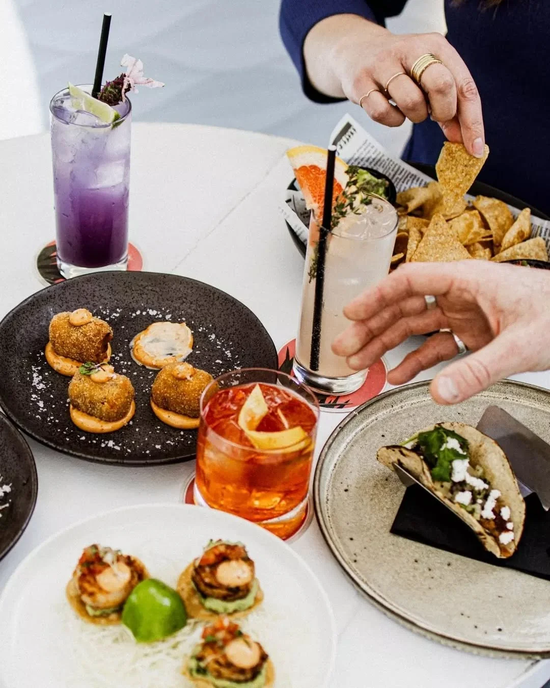 Rooftop snacks to back up your Patr&oacute;n-filled afternoon. Grilled prawn tostadas, pulled pork tacos, spiced corn ribs, chorizo croquettes. The kind of menu that makes "just one drink" an impossible commitment.

Patr&oacute;n x The Carl