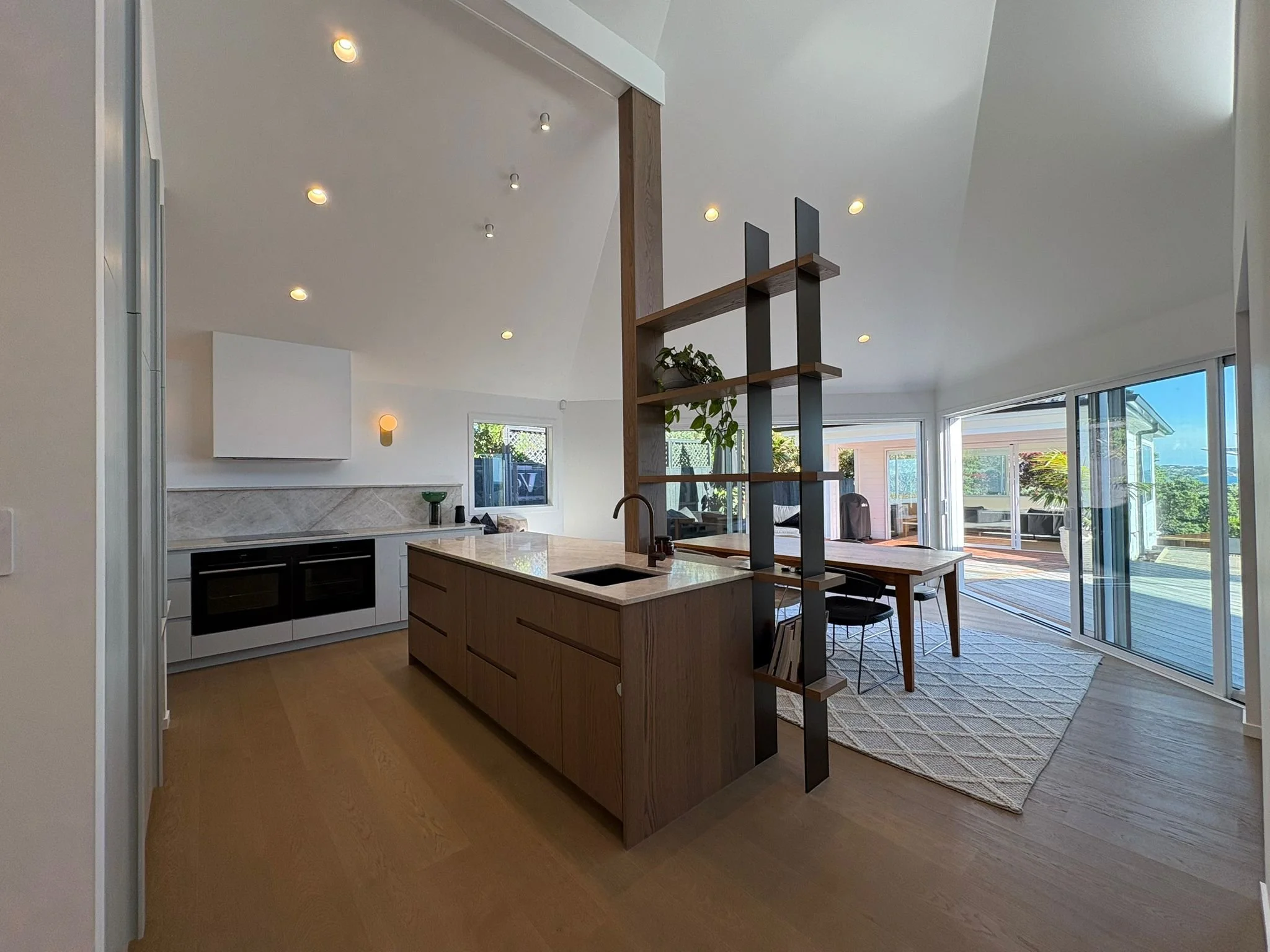 Shelly smart home automation system installed in a high-end kitchen renovation by Volt Solutions electricians servicing Auckland and the Hibiscus Coast.