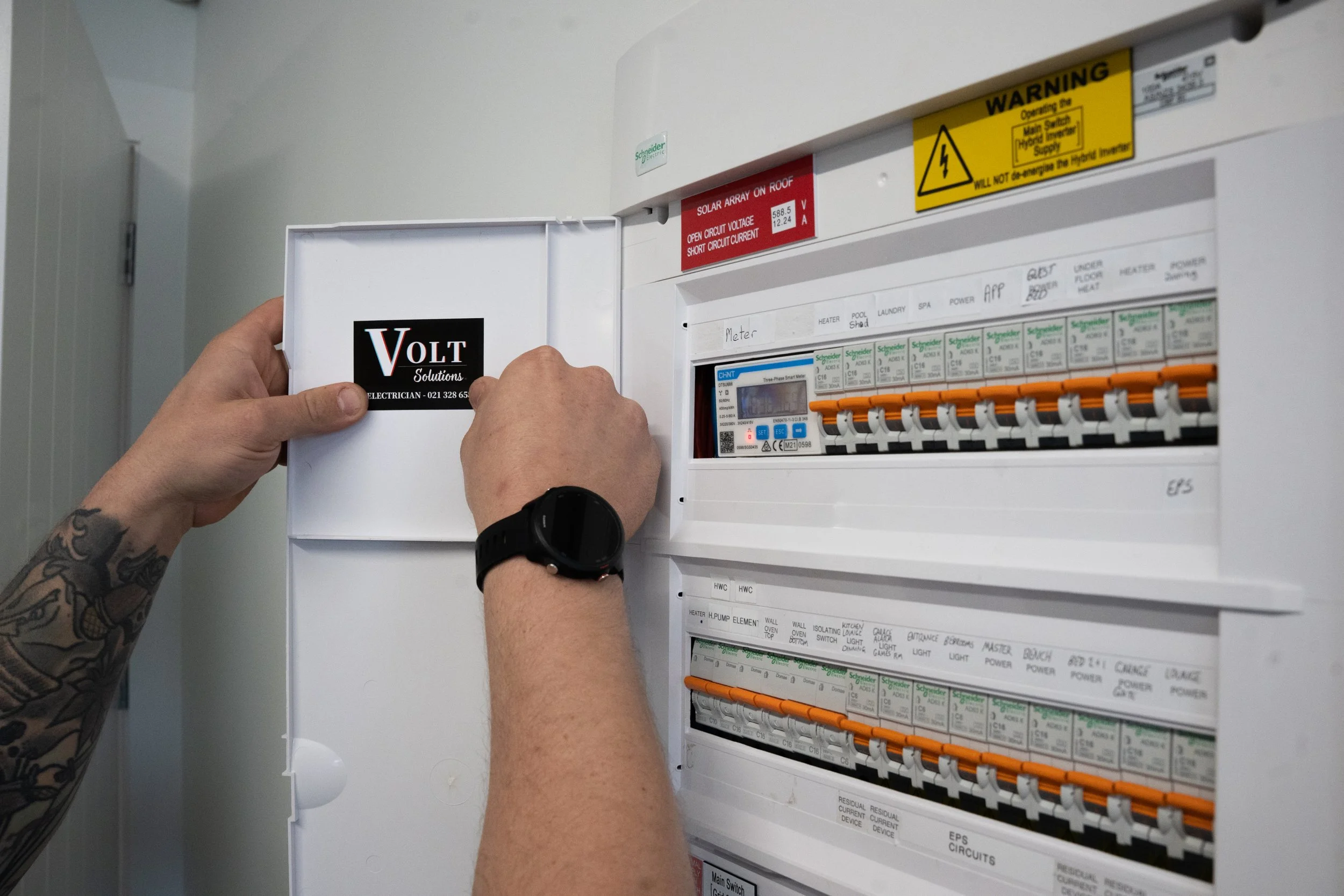 New switchboard with RCBO protection installed for improved electrical safety and EV charging installations Auckland