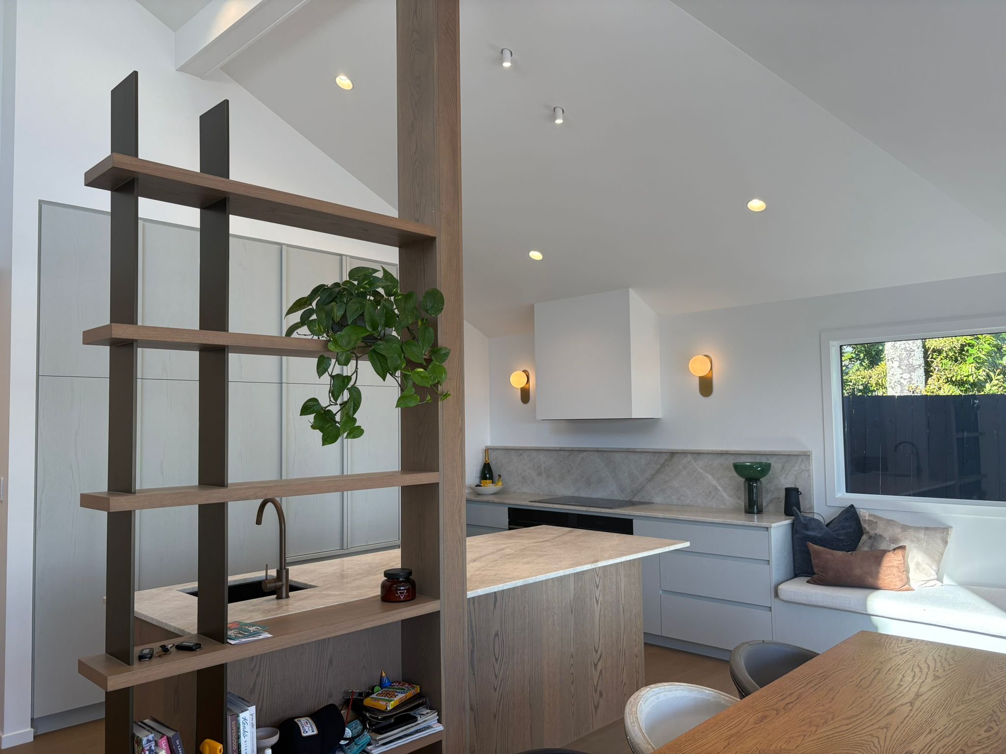 Shelly smart home automation installed in a high-end kitchen by Volt Solutions electricians in Auckland.