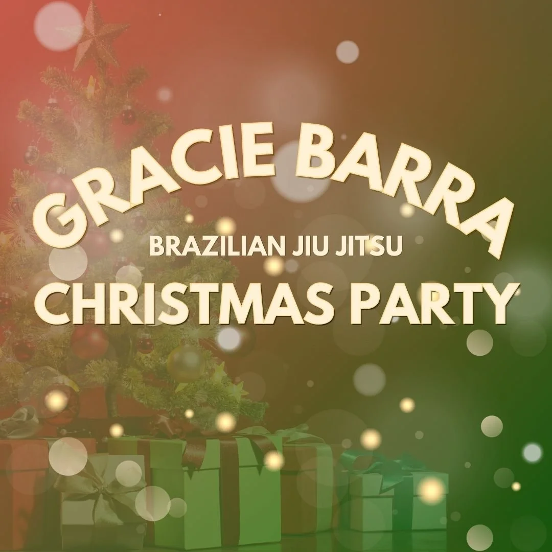 Christmas party photo with text