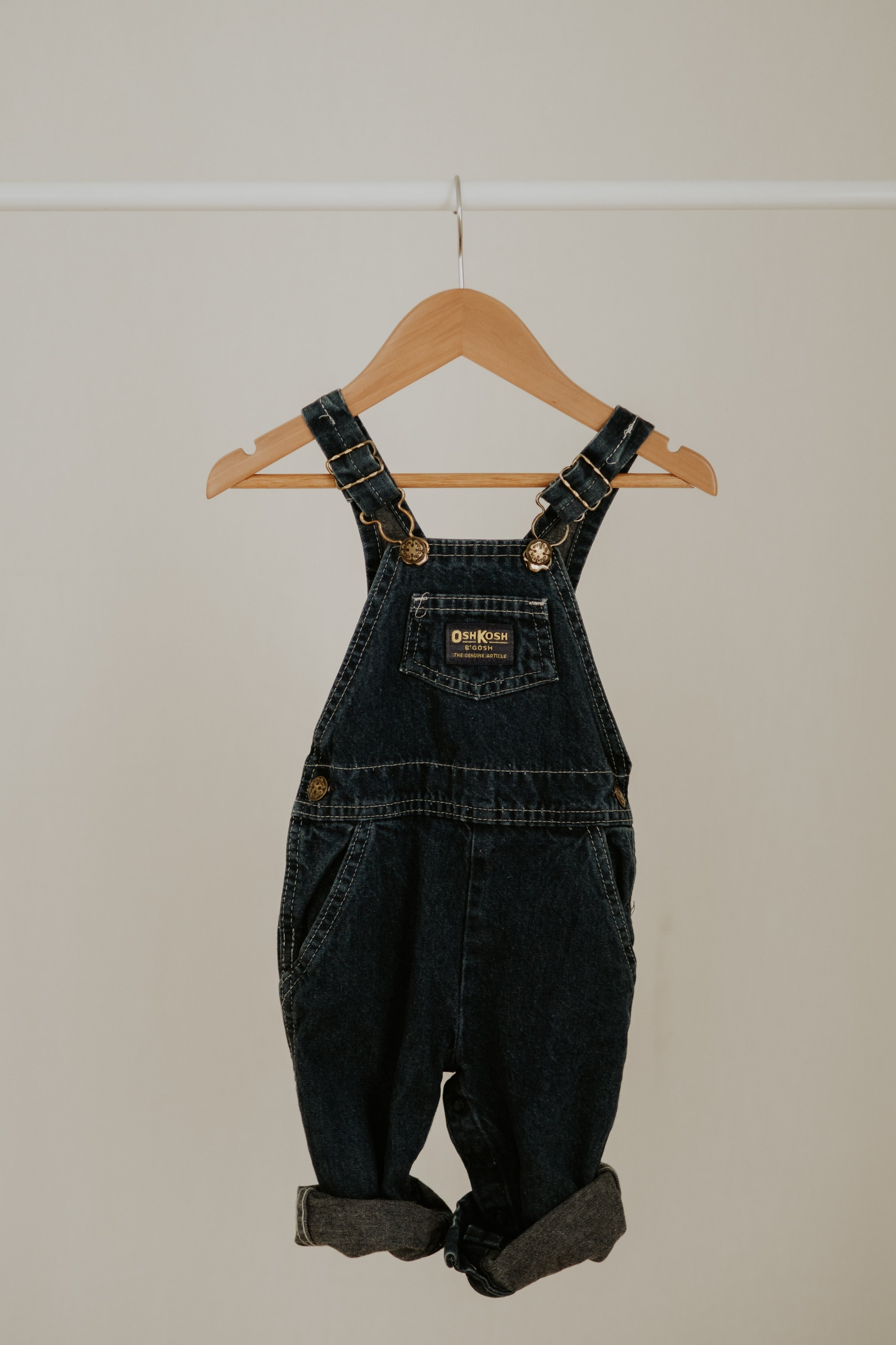 VINTAGE OSHKOSH DARK DENIM OVERALLS | 12-18M