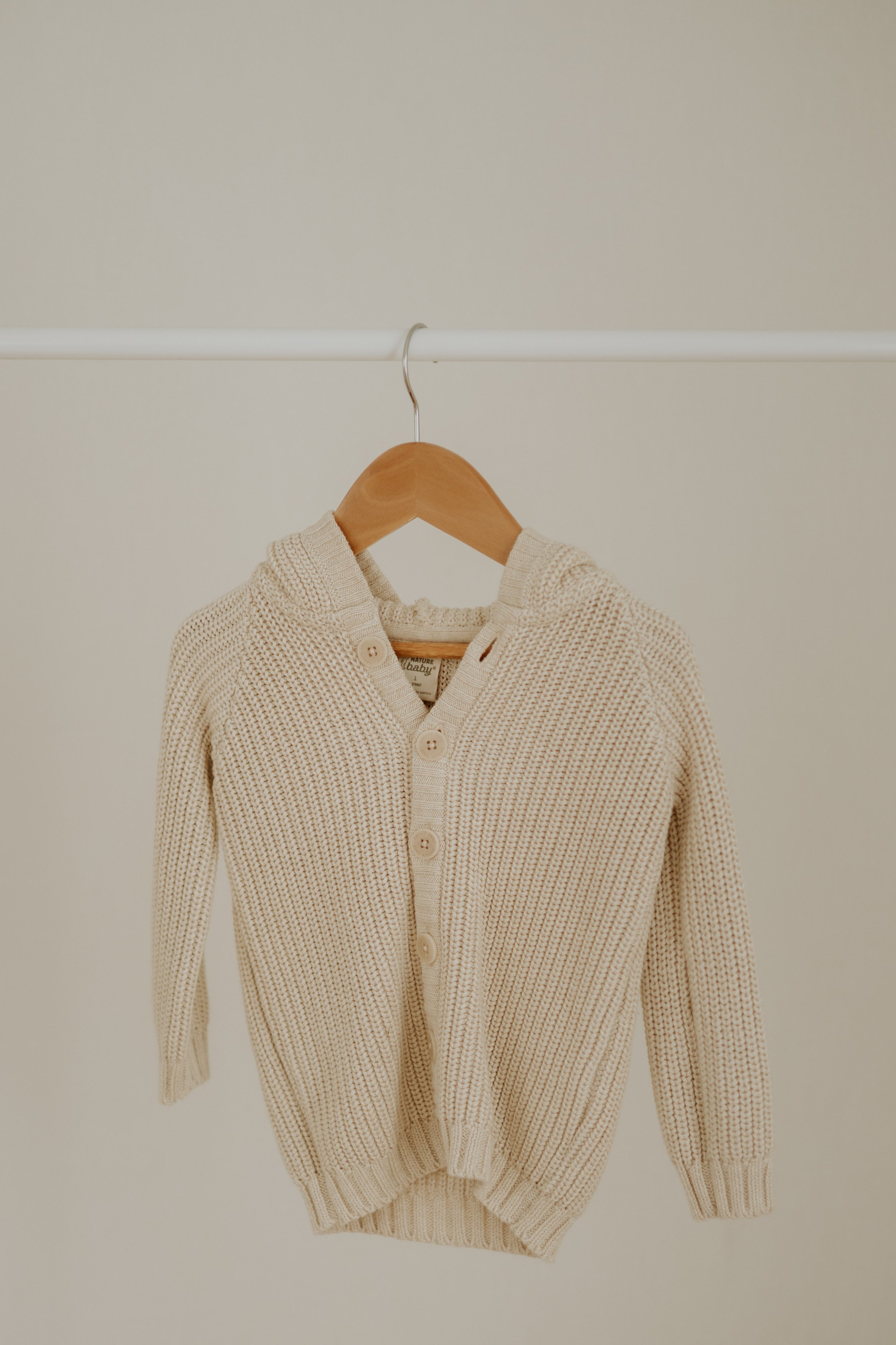 NATURE BABY HOODIE KNIT | 1Y