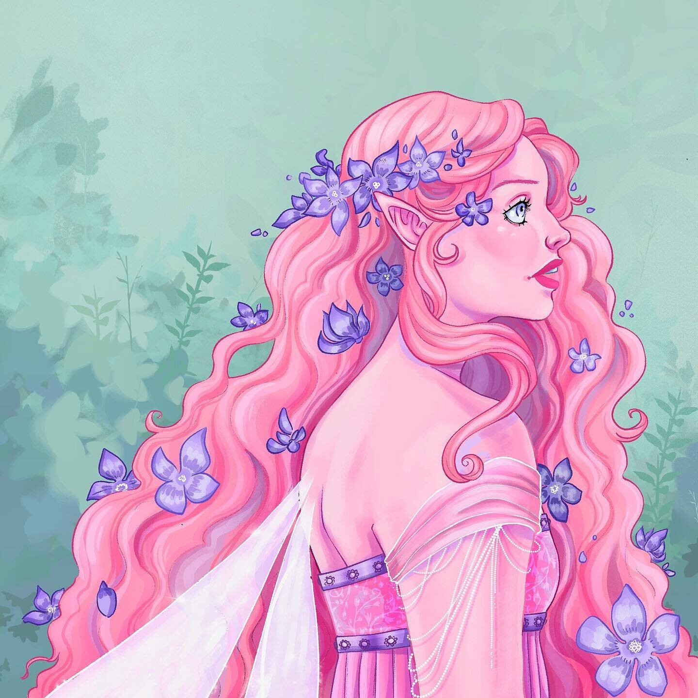 🧚🏻&zwj;♀️ a fairy for your thursday 🧚🏻&zwj;♀️
.
.
#illustration #fairyart #fantasyart #characterart #digitalillustration #procreate #fairy #fantasy