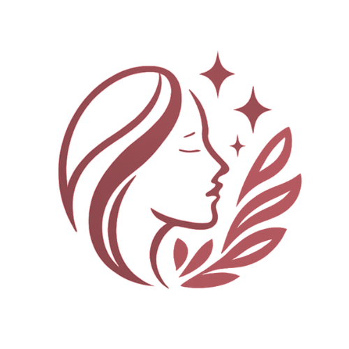 Logo stylisé d'une femme avec des cheveux longs
