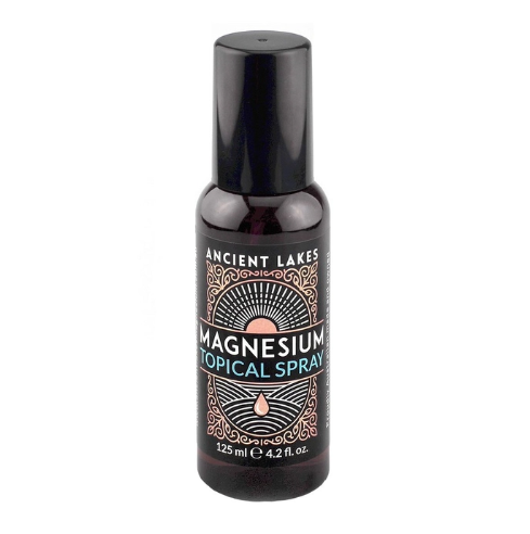 brown glass bottle with label MAGNESIUM TOPICAL SPRAY
