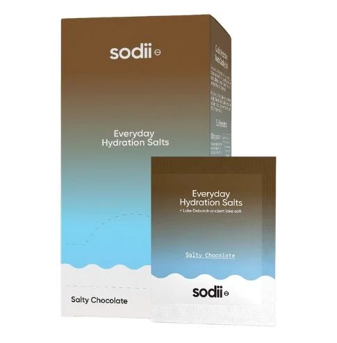 brown and blue box with brand 'sodii' written on front