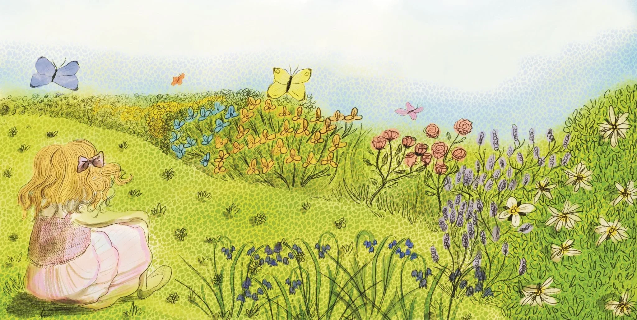 Matilda in the fairy garden