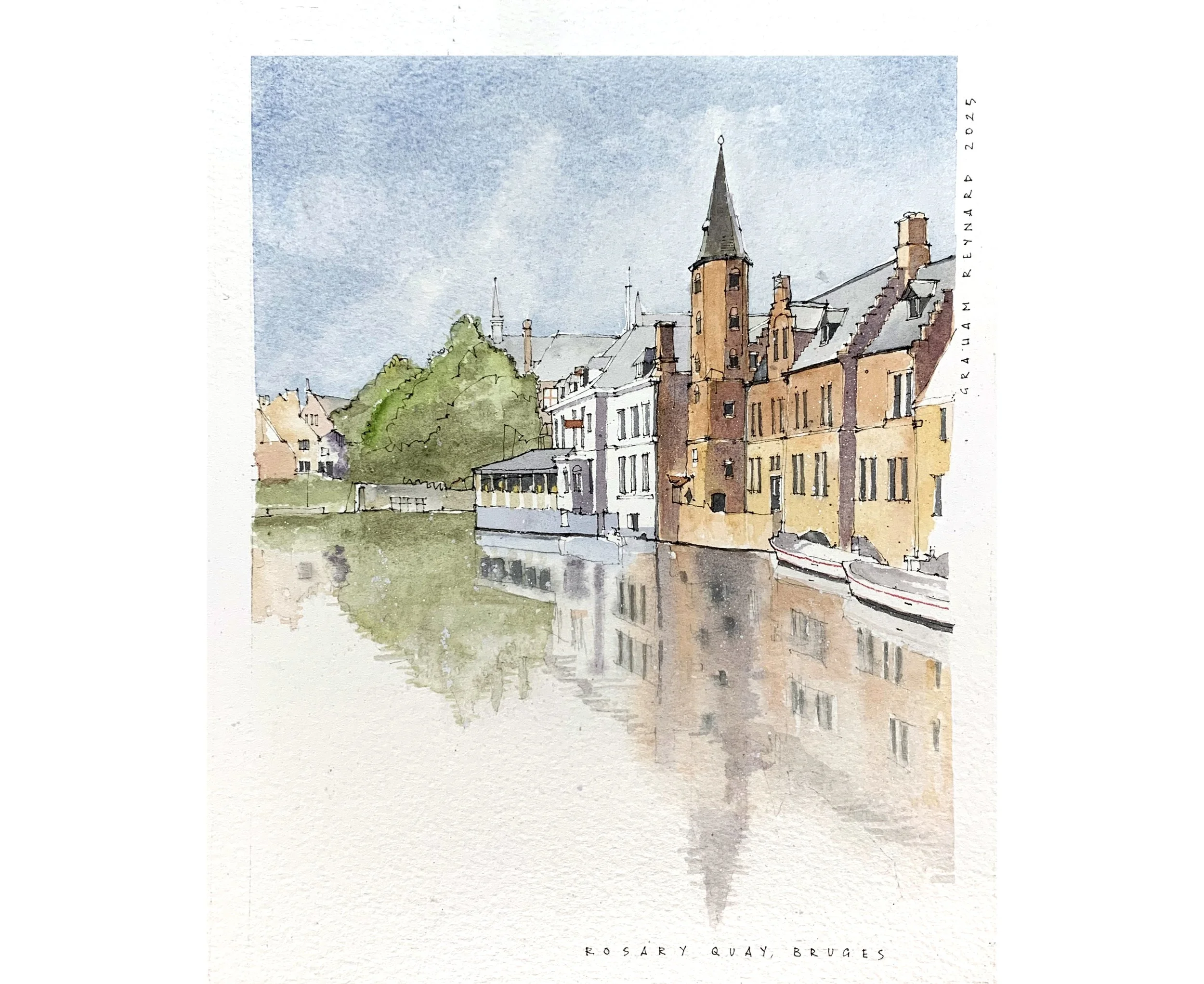 Rosary Quay, Bruges - 10x8in
