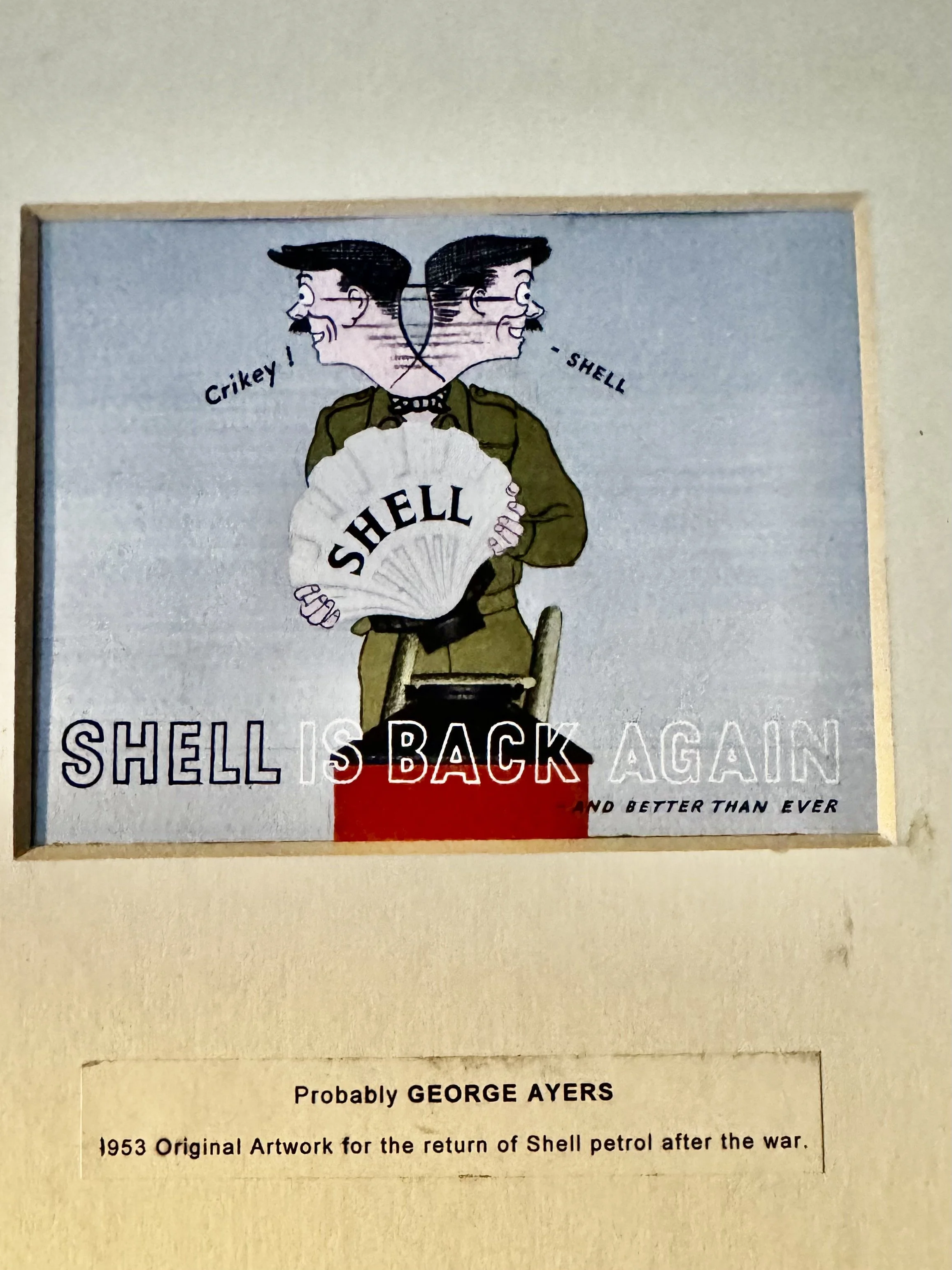 ORIGINAL SHELL OIL DRAWING 1953 BY GEORGE AYERS