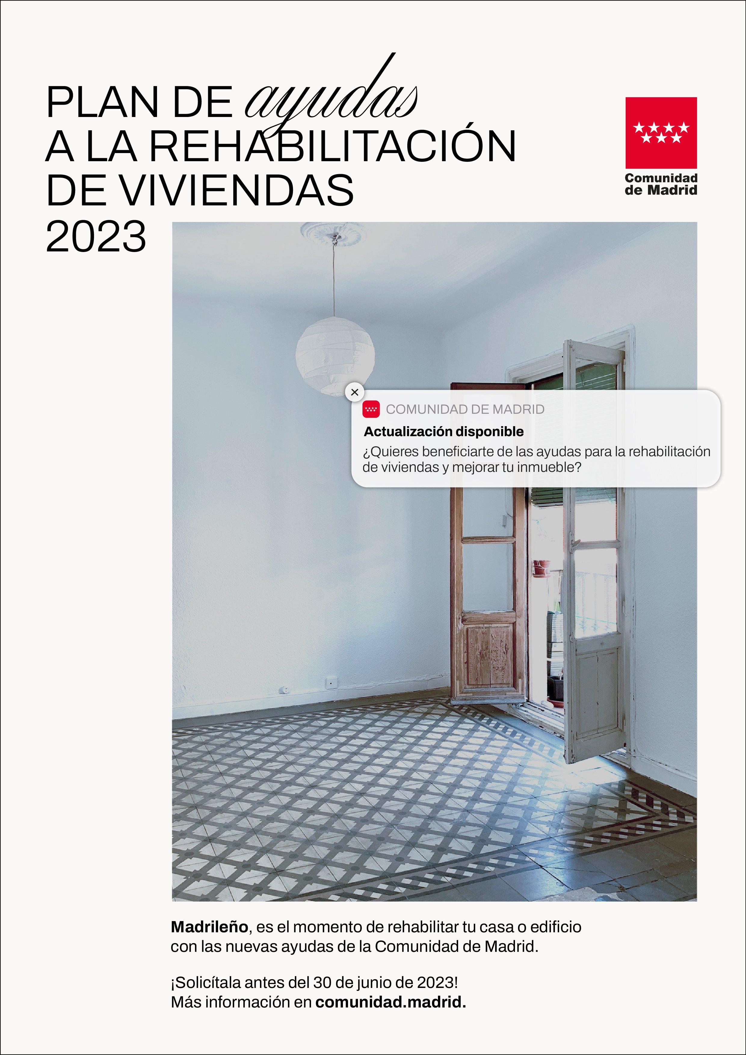 Graphic campaign with the aim of communicating the new subsidies for housing rehabilitation.