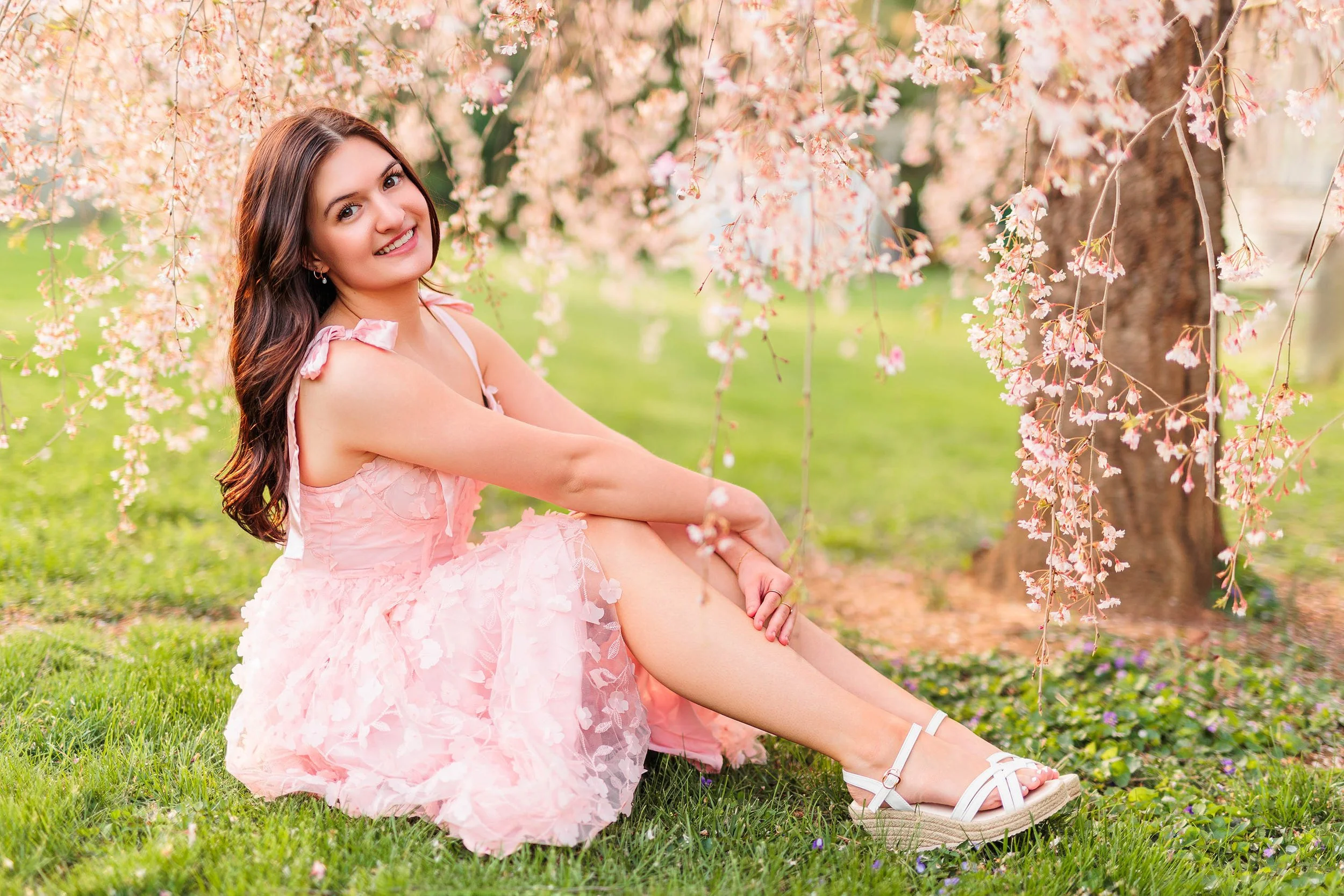 Cherry Blossom Photoshoot in Smithsburg MD with Jalyn