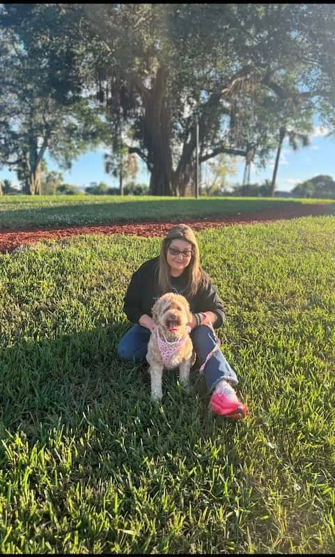 Stefanie Pidal and her dog Kira