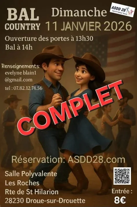 Bal Country Dimanche 11 janvier 2026