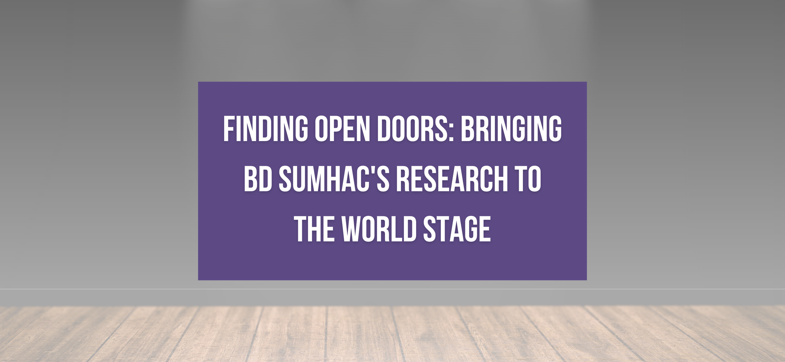 Finding Open Doors: Bringing BD SUMHAC's Behavioral Health Access Research to the World Stage