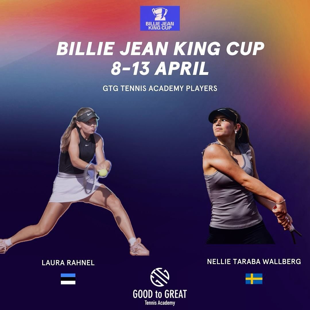 Billie Jean King Cup Week is here 💙
Wishing our academy players the best of luck as they embark on their BJKC journey this week! You&rsquo;ve got the whole GTG- team cheering you on! 🎾

Enjoy every moment out there! 🙌🏼🔥

Sending our luck and bes