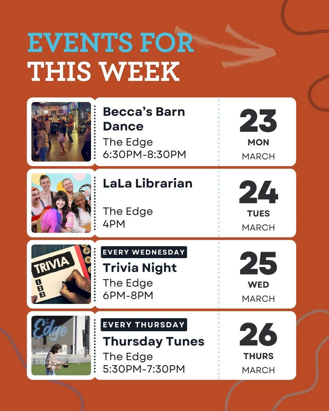 No Spring Break beach plans? No problem.

The Edge is Homewood's go-to third space. We've always got something happening, from line dancing to wine tasting.

Whether you're local or just passing through Birmingham, it's the perfect place to stay awhi