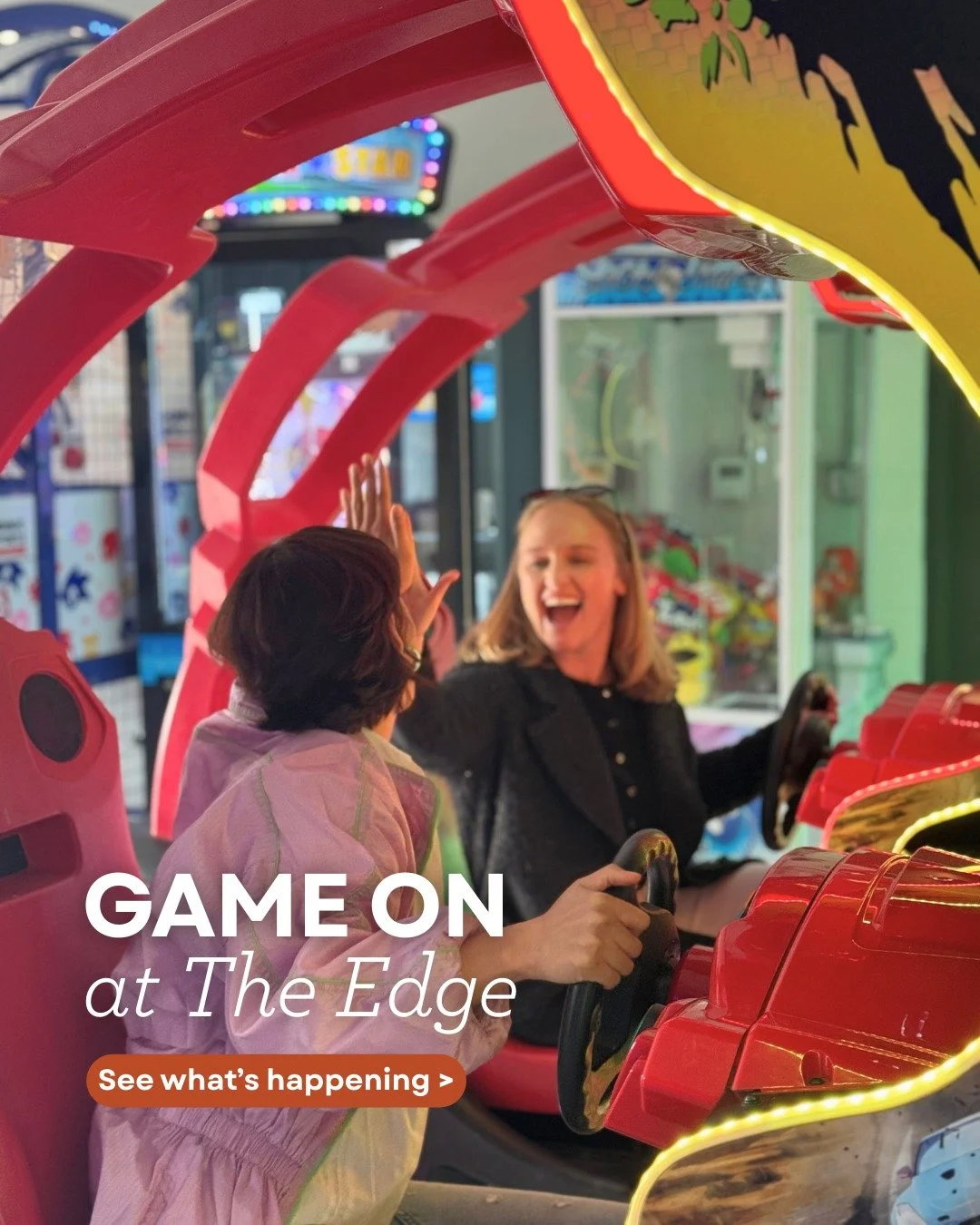 Fun for the whole family! 🏀👾

Gamers, stop by Funland Arcade. Bring your friends, or teach your kids how to play your favorites. 

Next, head to the lawn and test your Jenga skills! See how high you and your crew can go 👀

Finally, take a break, y