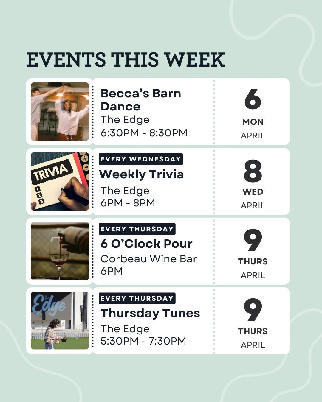 Fore! days of The Masters on the best screen in town ⛳

Immerse yourself completely. Catch every swing on the screen with tasty, themed cocktails and snacks on hand, in a place full of people excited about the exact same thing. 

Plus, your favorite 