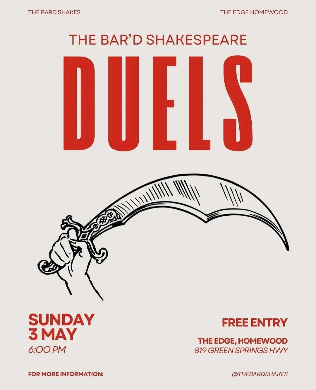 Make plans to bring the whole family &amp; join us this Sunday for a one of a kind night at The Edge 🎭✨

We&rsquo;re welcoming back The Bard&rsquo;d Shakespeare Company for a lively, interactive performance that brings Shakespeare out of the theater