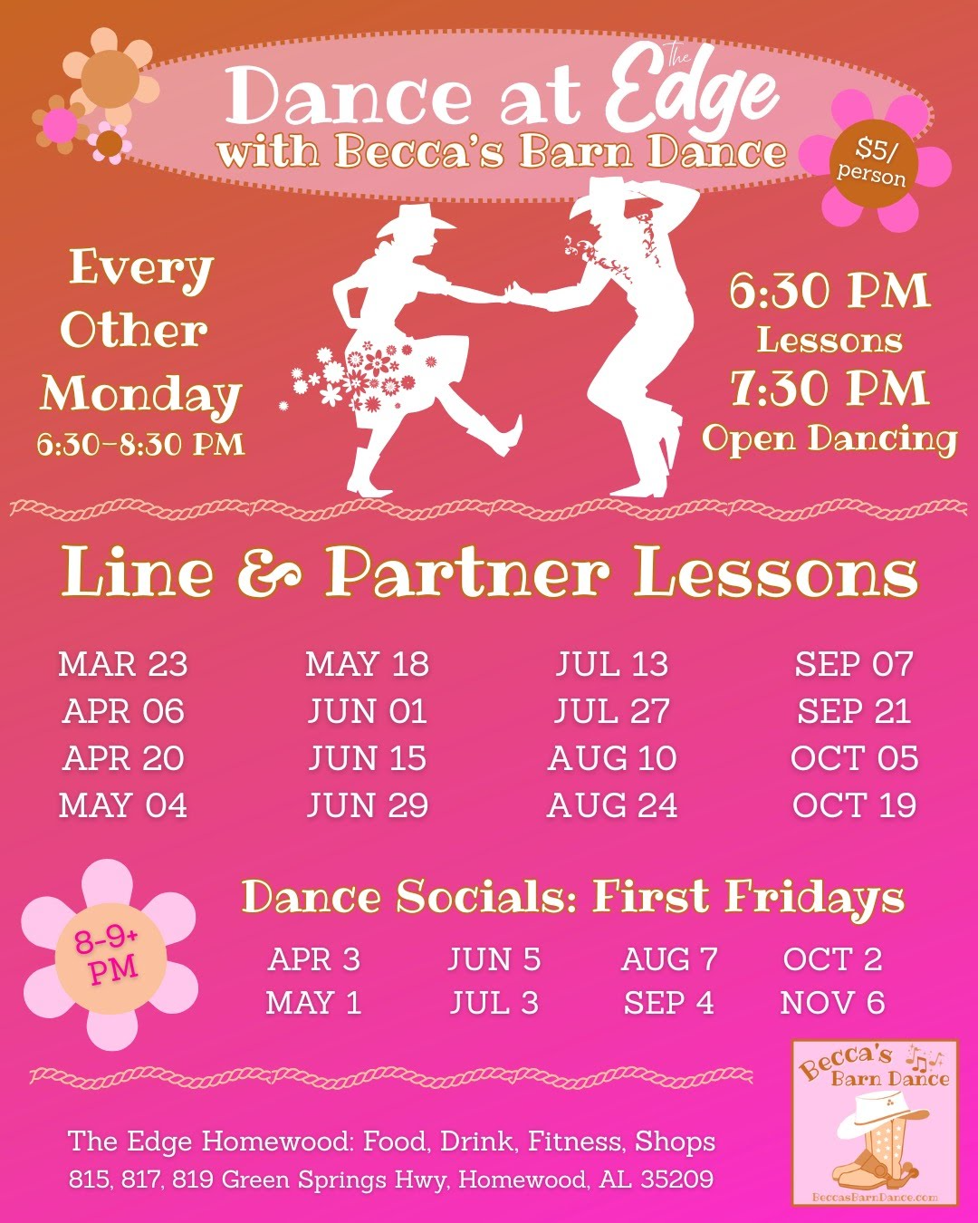 Line Dancing at The Edge Homewood Alabama