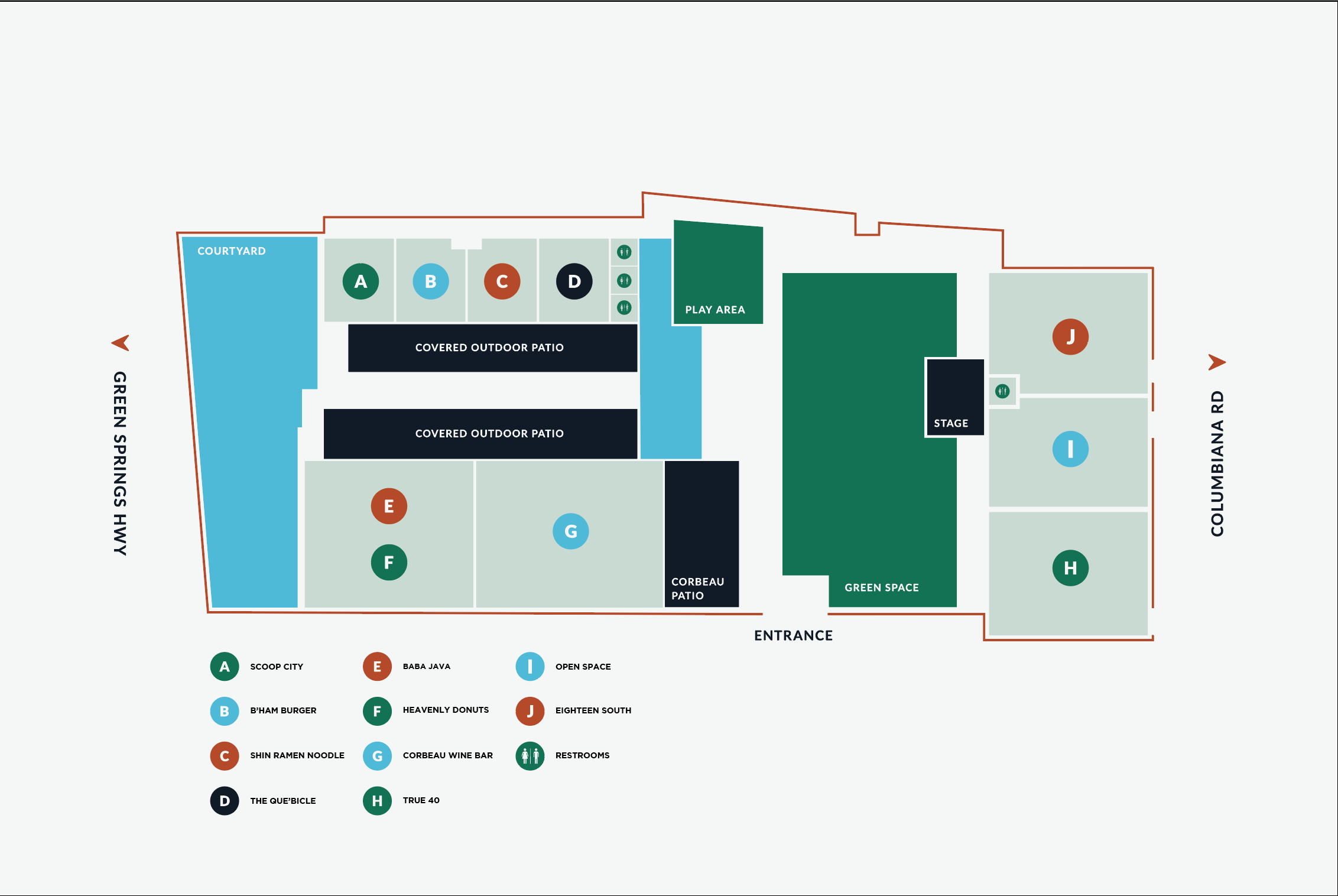 The Edge Homewood tenant directory map