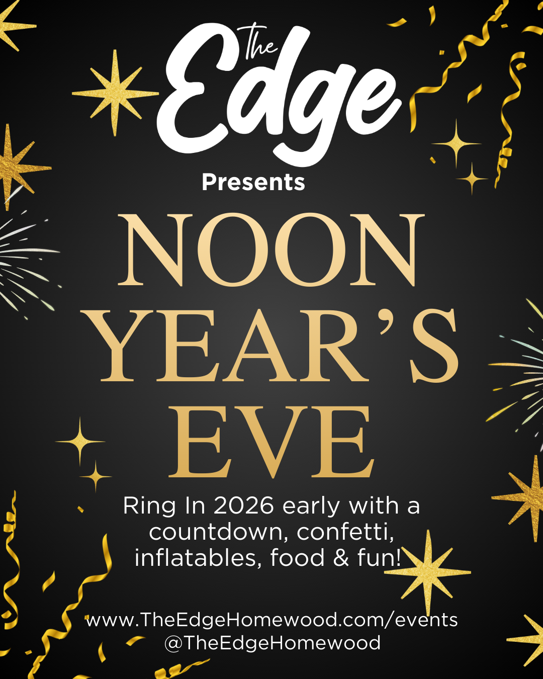 New Year's Eve at Noon at The Edge Homewood