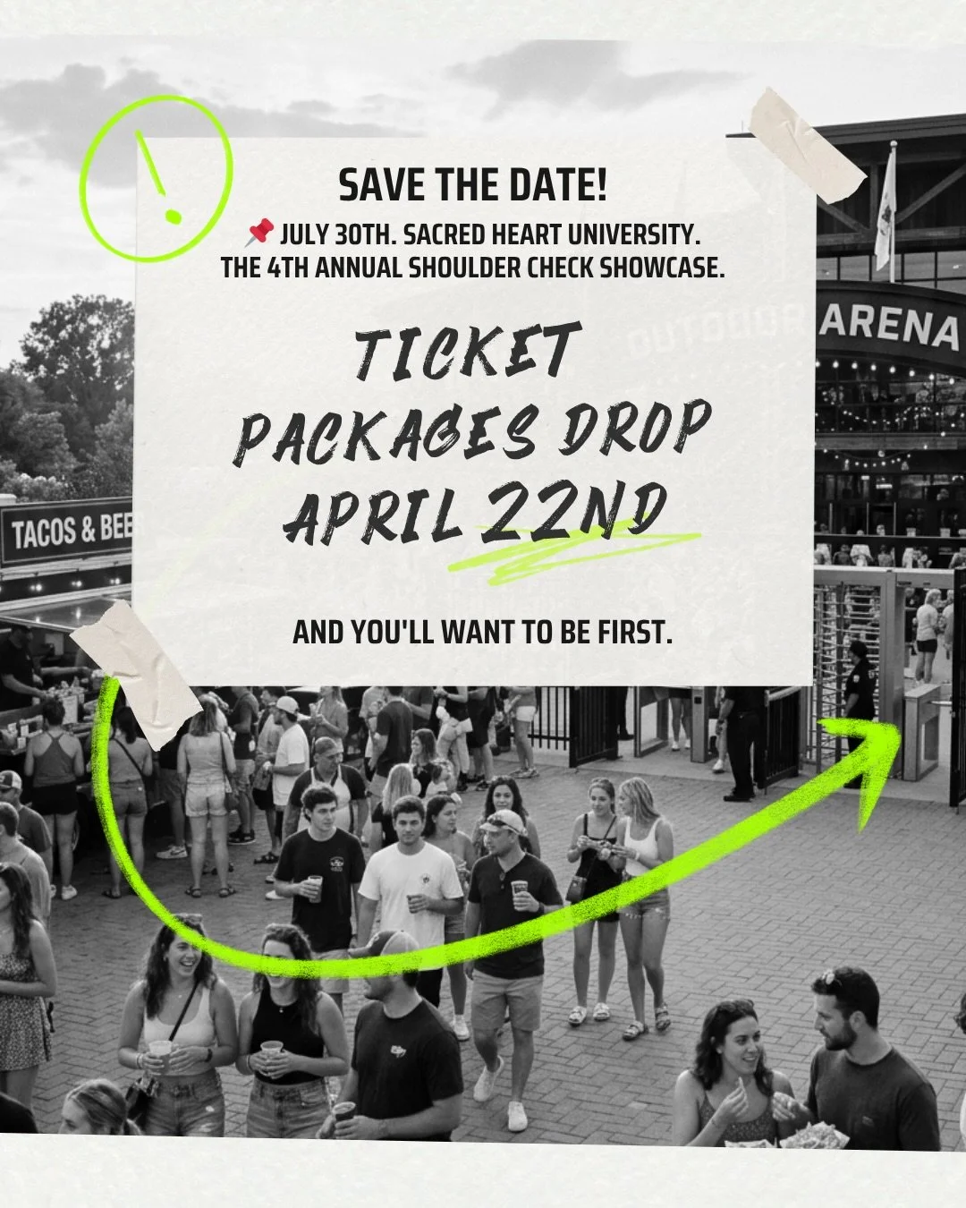 We are so back. 🏒☀️

July 30th at Sacred Heart University&rsquo;s Martire Family Arena &mdash; the 4th Annual Shoulder Check Showcase.

Trevor Zegras. Chris Kreider. Live band. Beer garden. BBQ. The best game yet.

Family and sponsor packages on sal