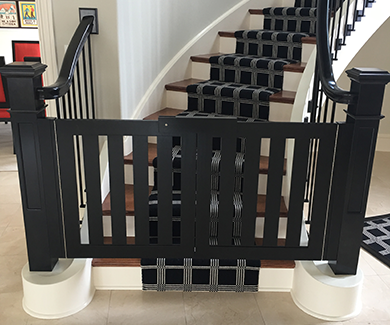Extra wide custom wood safety gate