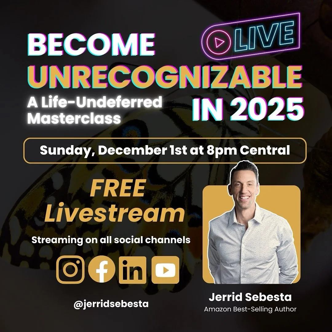 𝗧𝗢𝗠𝗢𝗥𝗥𝗢𝗪 𝗡𝗜𝗚𝗛𝗧: 𝗬𝗼𝘂𝗿 𝟮𝟬𝟮𝟱 𝗧𝗿𝗮𝗻𝘀𝗳𝗼𝗿𝗺𝗮𝘁𝗶𝗼𝗻 𝗕𝗲𝗴𝗶𝗻𝘀!

Ready to stop hitting replay on another year? Join me tomorrow at 8 PM Central for a FREE Life-Undeferred Masterclass that will show you exactly how to become 