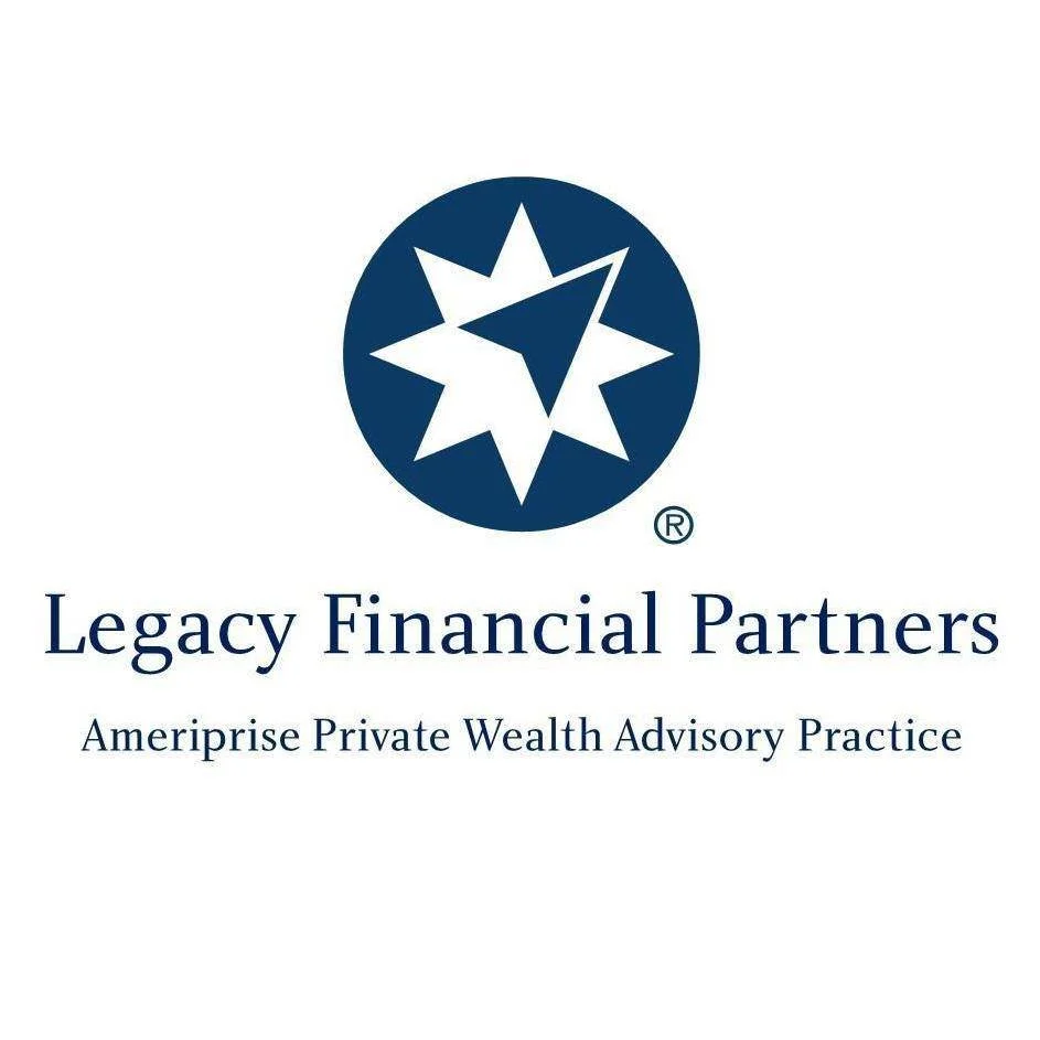 Logo of Legacy Financial Partners, featuring a stylized star design inside a blue circle and the text 'Legacy Financial Partners Ameriprise Private Wealth Advisory Practice' beneath it.